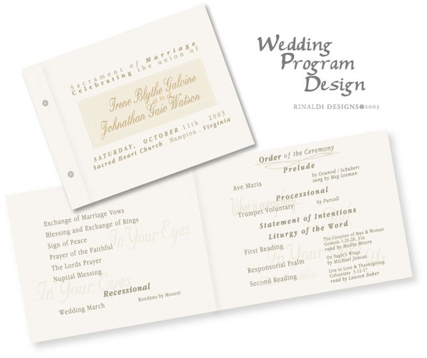 Wedding Program