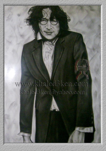 DRAWING PORTRAIT JOHN LENNON AND BEATLES LIFE STORY AND MARK DAVID CHAPMAN KHALED3KEN (11)