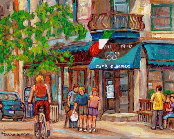 CAFE OLIMPICO MONTREAL RESTAURANT STREET SCENES