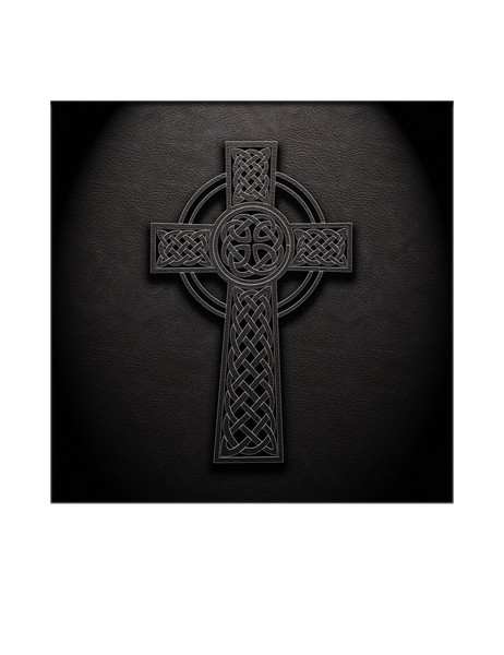 Celtic Knotwork Cross 01 - Leather Texture 01