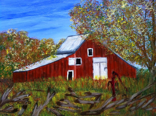Old red barn