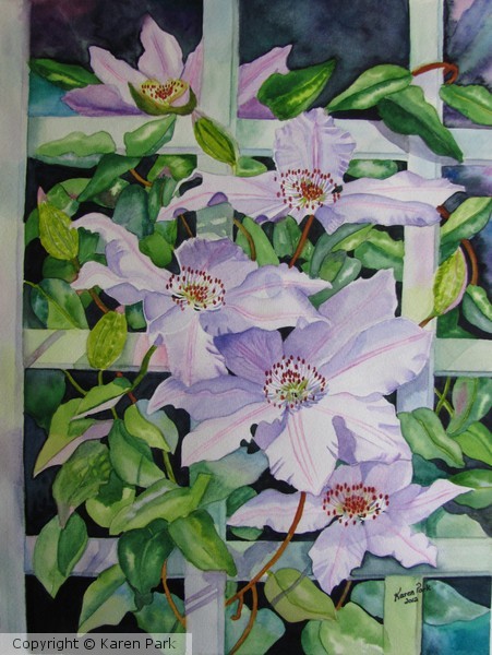 Blue Trellis