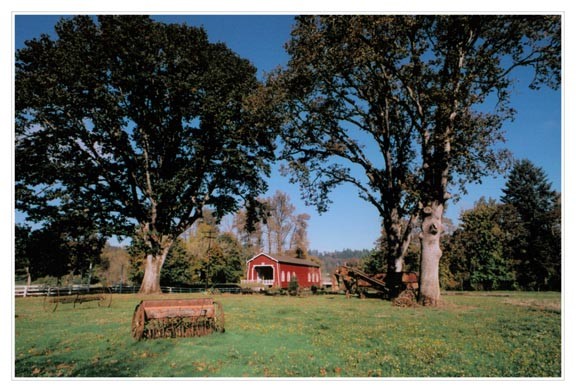 Farmland w.covered bridge