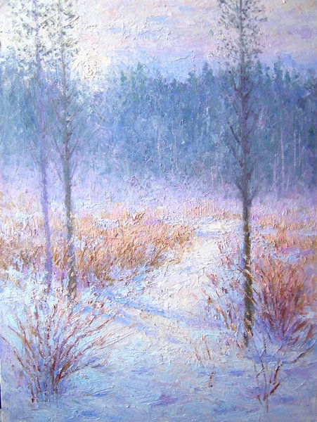 Dry grass on early winter morning