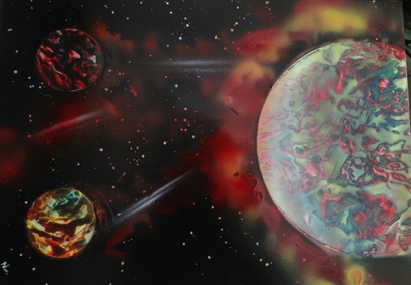Space on fire 