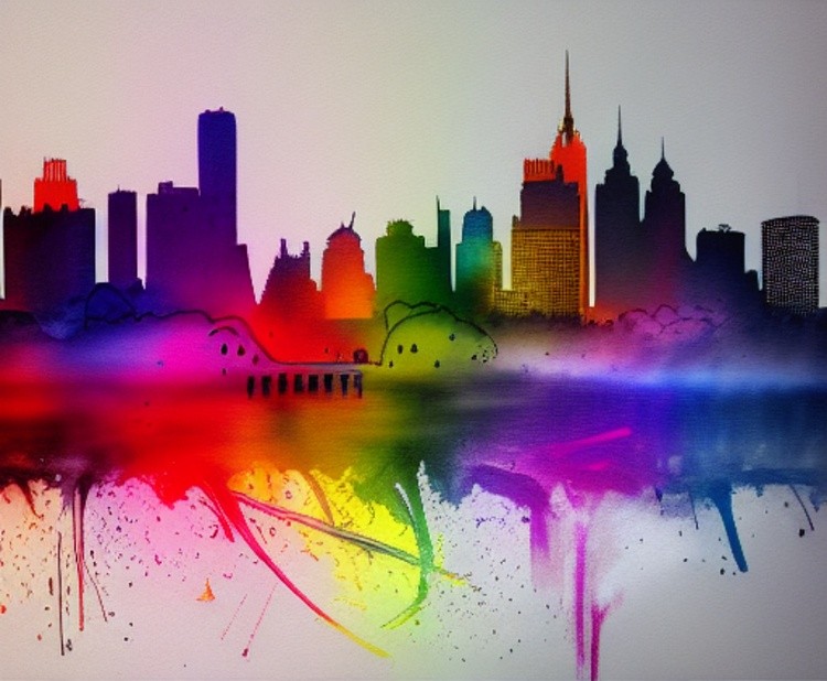 Graffiti cityscape