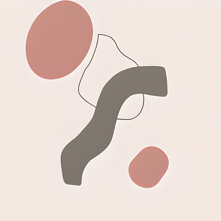 Earth tone abstract minimalist shapes