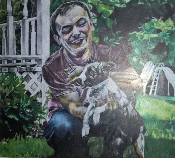 Man and a Puppy