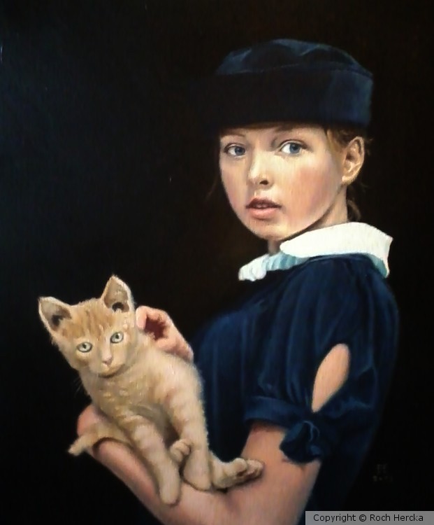 Girl with a Cat
