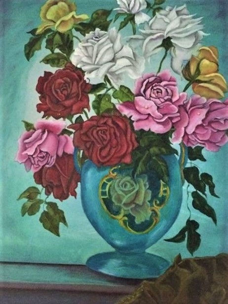 blue floral