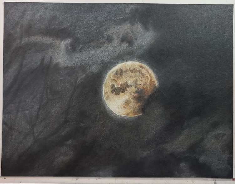 Charcoal moon