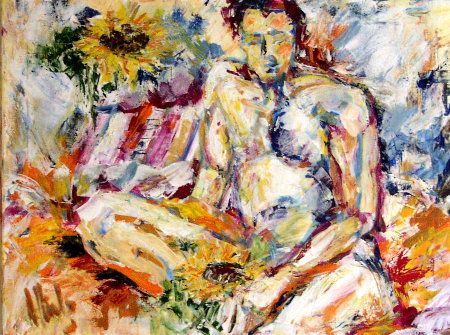 man with sunflower 5