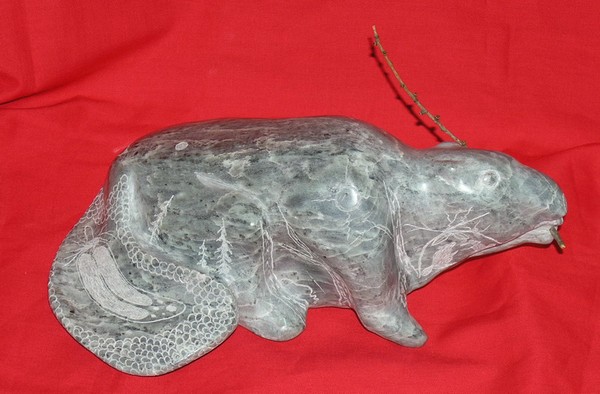 Soapstone Beaver Carving