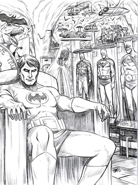 Batman in Batcave by Mark Spears