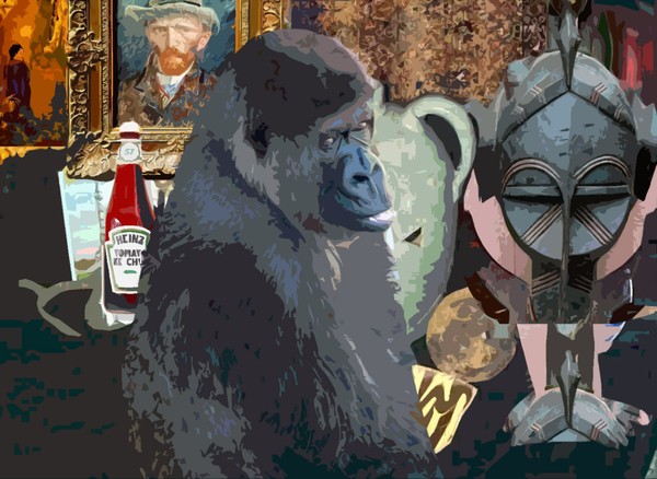 Still Life With An Art Loving Gorilla