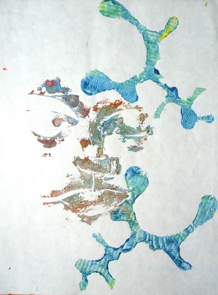 Blue Face and Pattern