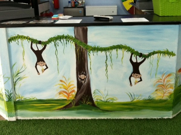 wall mural monkeys