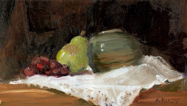 Pear with Round Vase