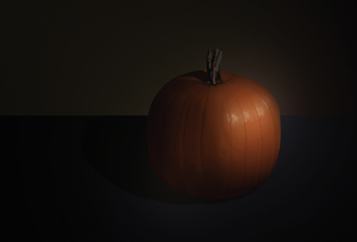 Pumpkin on Table
