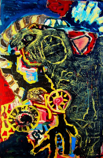 Blackbird with small figures
