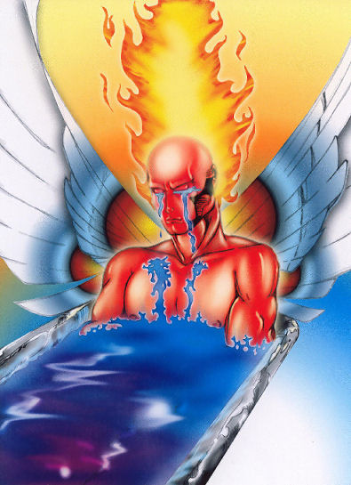 Fireangel in tub