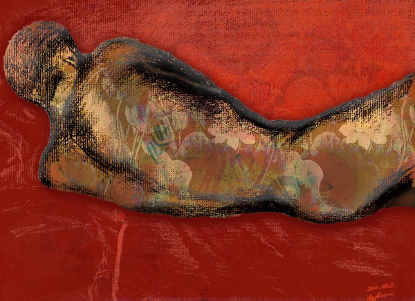 swimming in her night