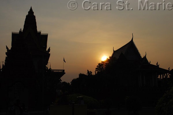 Sunset over Phnom Penh, Cambodia