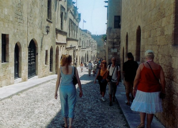 TAKING AWALK IN RHODES TOWN GREECE