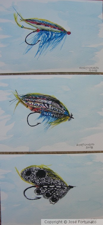 Fishing flie hangers