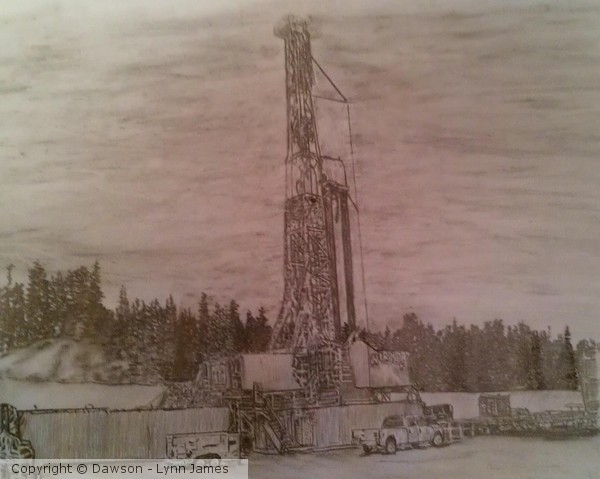 Pink Mountain Oil Rig 