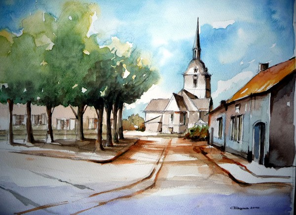 Small old Belgian village