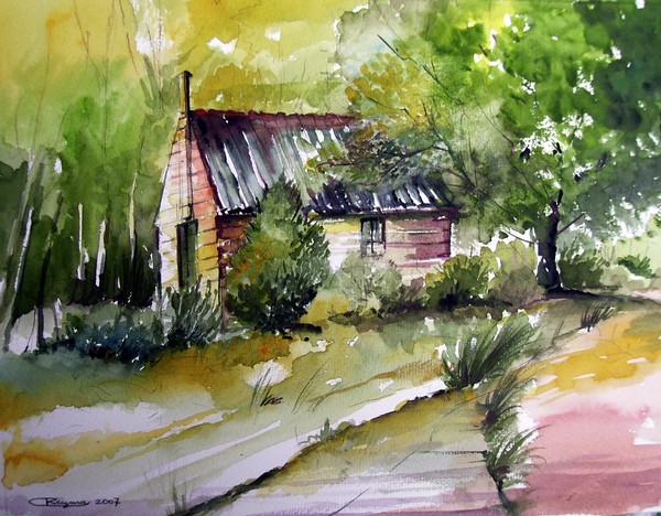 Barn in the woods