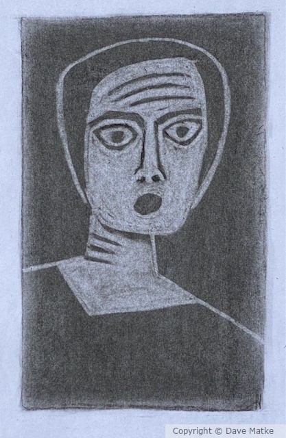 the person looks startled 