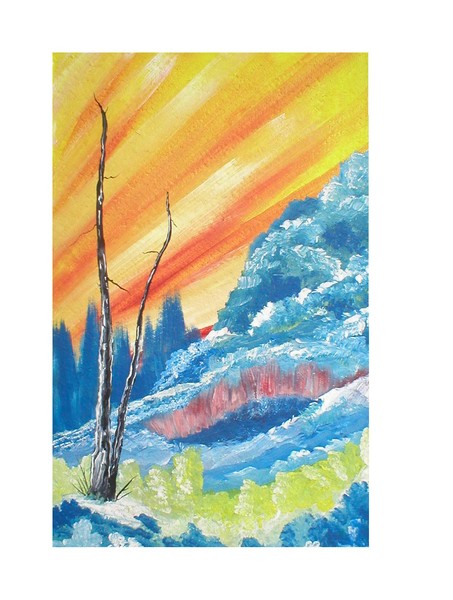 Blue Forest Sunrise