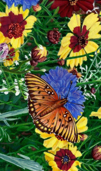 Butterfly And Wildflowers - Custom Phone Case Art