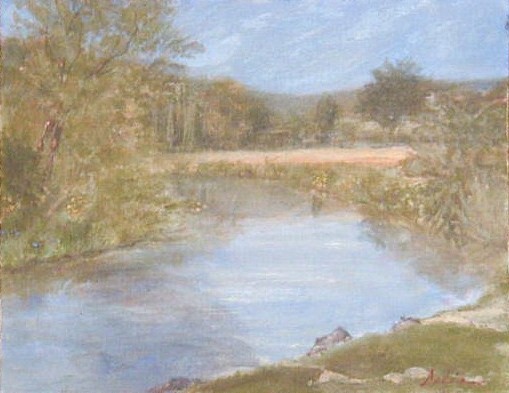 Pecatonica River Wisconsin (plein air art)