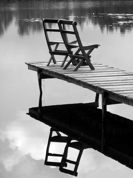 chairs on a pier