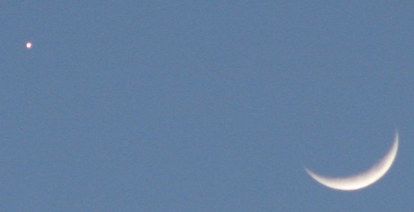 Venus and Moon in Daytime