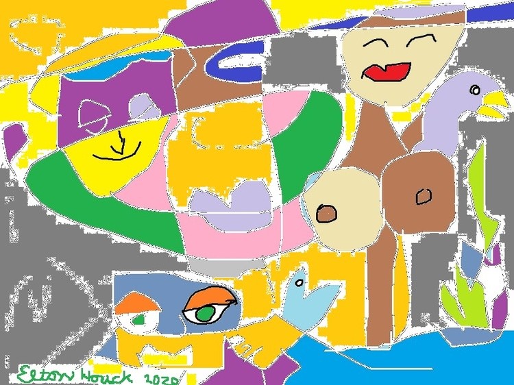 PLEASE TURN OFF THE LIGHT SO I CAN SLEEP.(C) 2020 ELTON HOUCK ,,DIGITAL SLEEP AID ART
