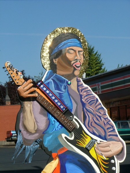 Jimi Hendrix, close up