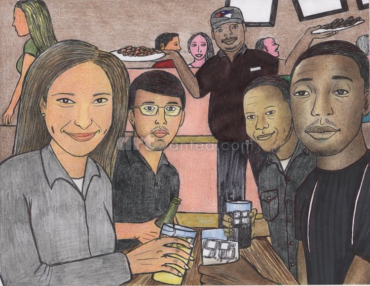 Artist group  at ale house