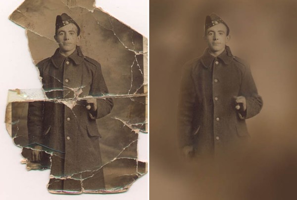 Photo restoration: UK Millitary man 1924=Project 1