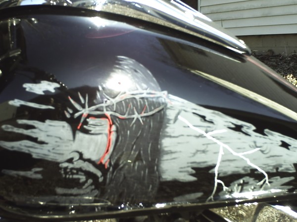 hand painted motorcycle