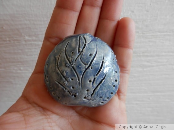 Double sided clay jewelry bead