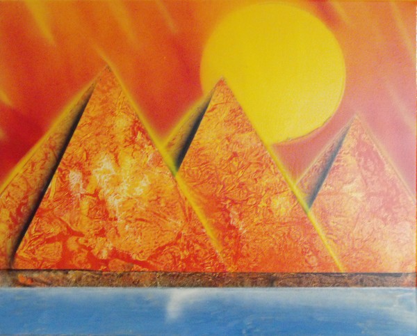 Three Pyramids in the Sun
