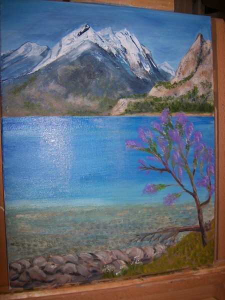 #115 mountain lake rock shoreline