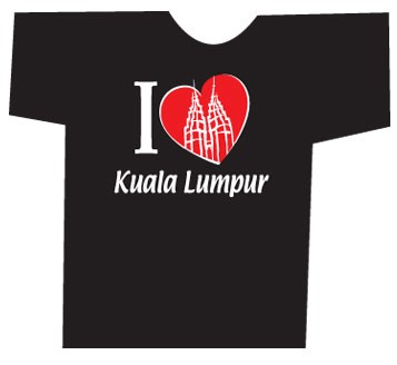 T-shirt L Love K. Lumpur