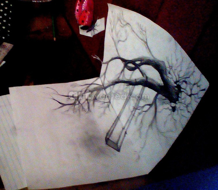 3-D swing on 2 pages