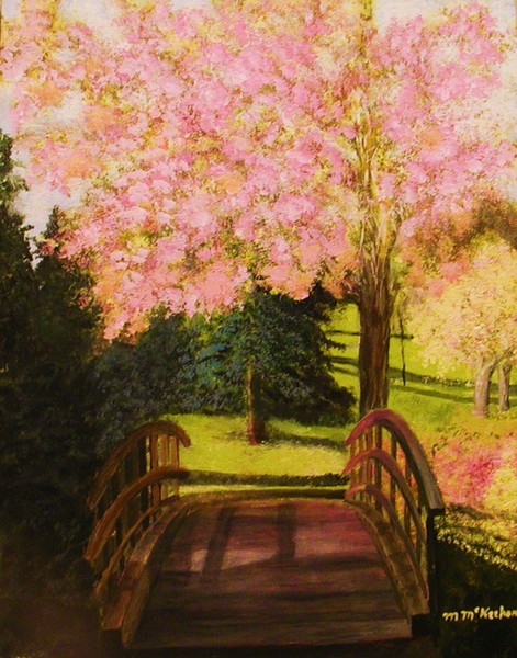 WOODEN BRIDGE IN PARK