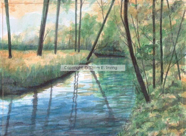 untitled watercolor by artist Thom E. Irving
